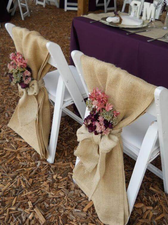 These examples might just contain enough outside country wedding ideas to have your creative juices flowing and help you find out the exact rustic burlap wedding decorations you need! For more go to wedwithbliss.com