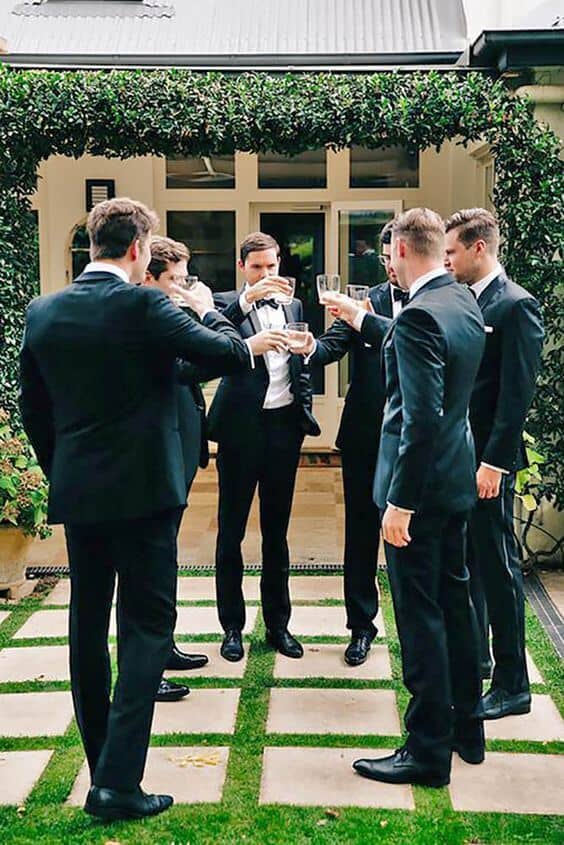 You can make yourselves look like a million bucks with wedding groomsmen suits that match all the stylish look of the great man who is getting married to the woman of his dreams! See more at wedwithbliss.com